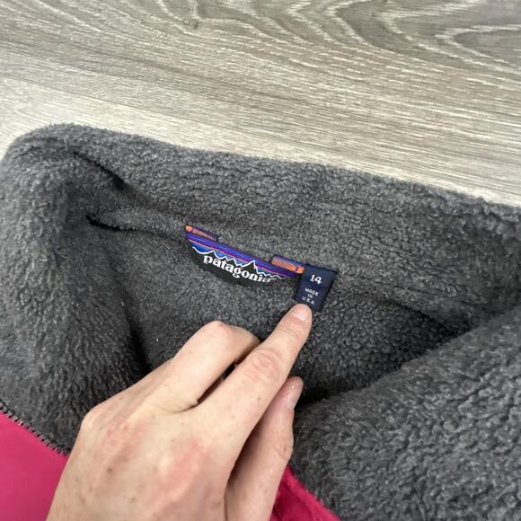 Vintage 90s Patagonia Shelled Synchilla Jacket Womens Large 14 Pink Made in USA - Picture 4 of 10